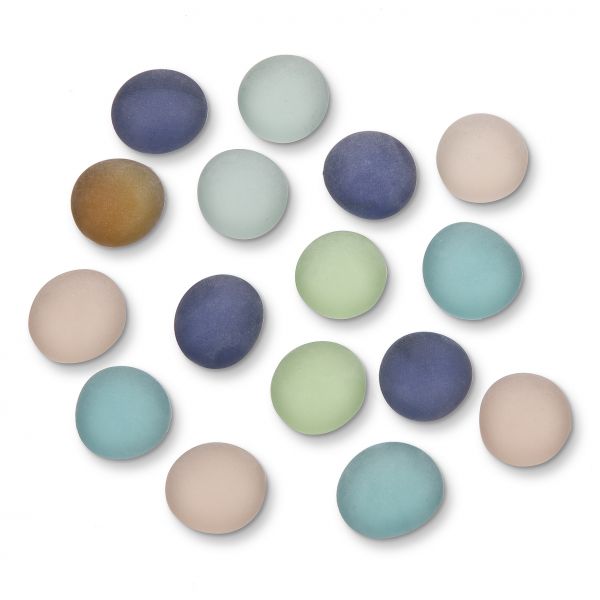 Glas-Nuggets, geeist, 17-19mm, bunt, 500g