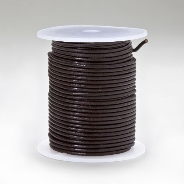 Lederriemen 2 mm, braun, 50 m