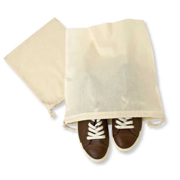 Baumwoll-Schuhbeutel 18x33 cm, natur