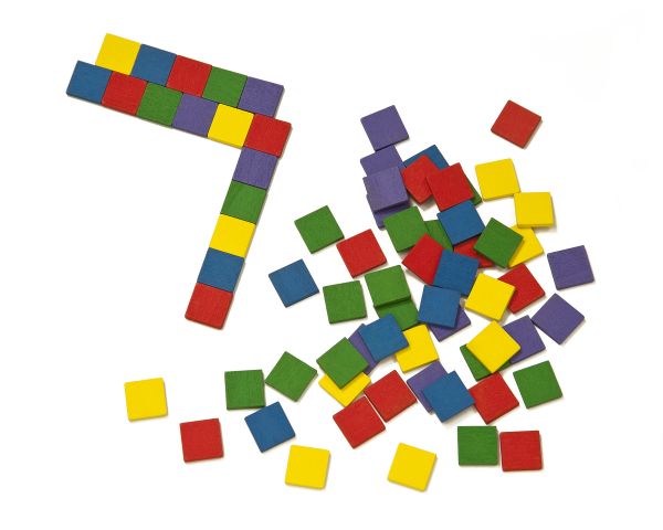Holzmosaik 13x13x2 mm, bunt gemischt, 1000 Stück
