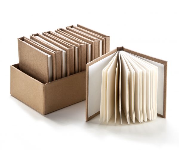 Paper Art Notizbücher im Aufsteller, 12 Stück, 75X75mm