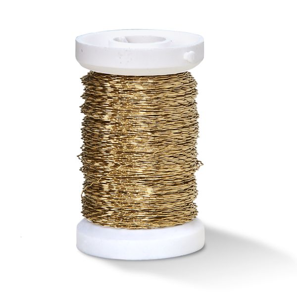 Effektdraht (auf Kupferbasis), 0,25 mm gold/messing, 50 m-Spule