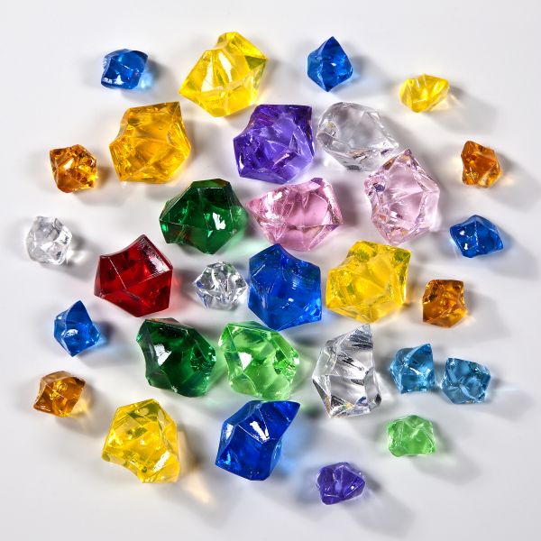 Acryl-Diamanten, 15x10mm+ 20x30mm, bunt, 500g