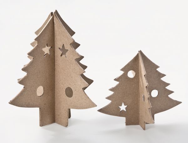 Paper Art – 3D-Tannenbaum-Set, 2 versch. Größen, 1 Set