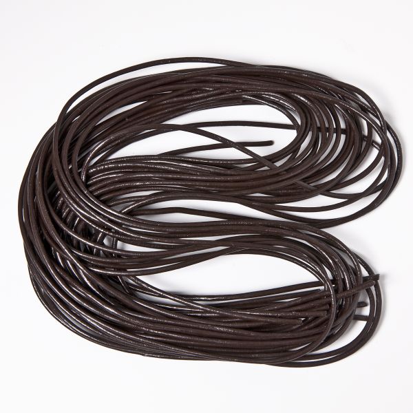 Lederriemen 2 mm braun, 2 m, 5 Stück