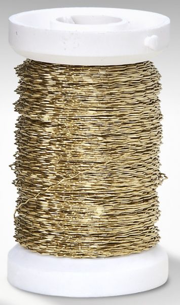 Effektdraht (auf Eisenbasis), 0,30 mm gold, 50m Spule