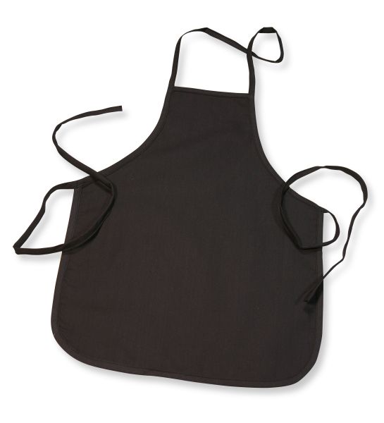 Baumwoll Kinderschürze, Länge 45 cm, Breite 36 cm ohne Tasche, schwarz