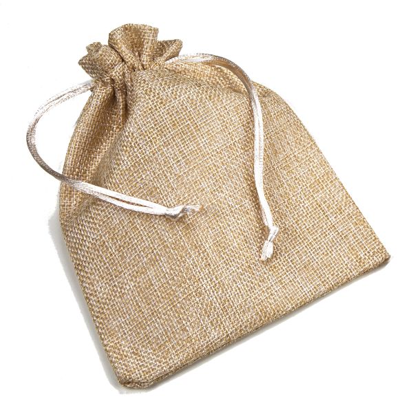 Stoffsäckchen in Juteoptik 10x13 cm, 12 Stück