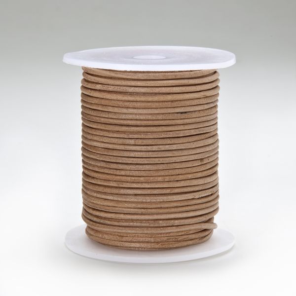 Lederriemen 2 mm, natur, 50 m