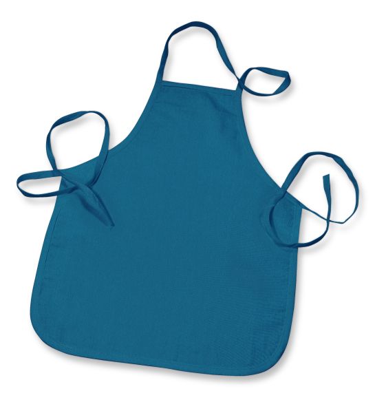 Baumwoll Kinderschürze, Länge 45 cm, Breite 36 cm ohne Tasche, blau