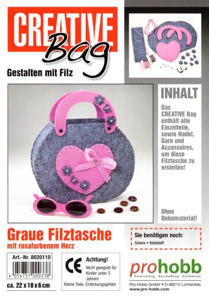 CREATIVEbag Filz-Set, Filz-Tasche, ca.22x18x6cm, 1 St.