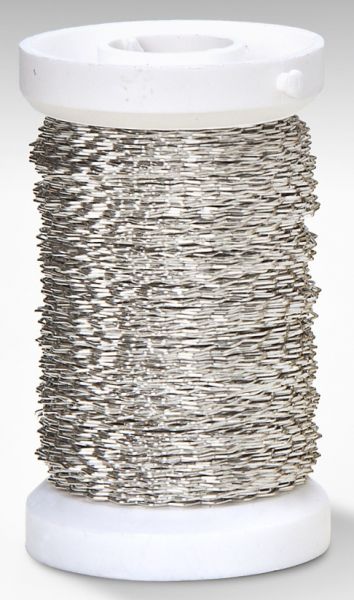 Effektdraht (auf Eisenbasis), 0,30 mm silber, 50m Spule