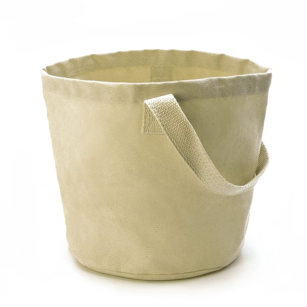 Baumwoll-Korb rund Ø 20 cm, mit Henkel, 20 cm,hoch, natur