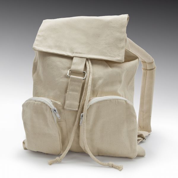 Baumwoll-Kinderrucksack, ca.27x33cm, natur, 1 Stück