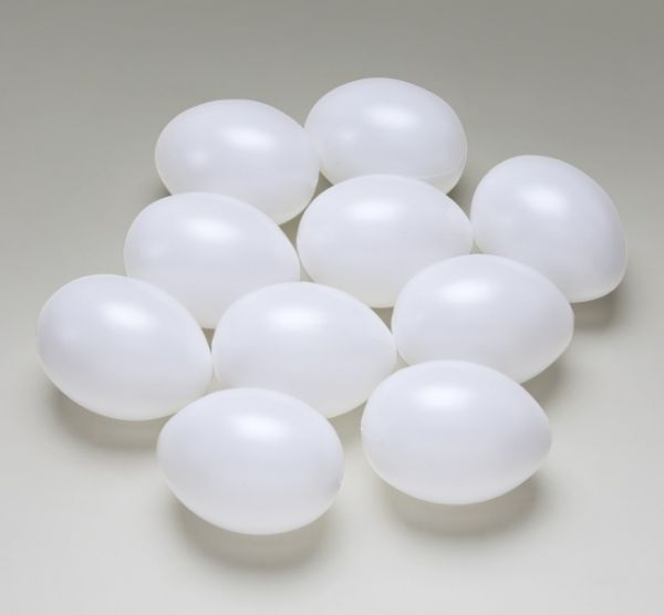 Kunststoff-Ei, 60x45mm, weiß, 10 Stück