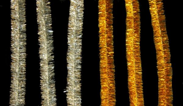 Biegeplüsch Metallic 14X500mm, gold/silber, 100 Stück