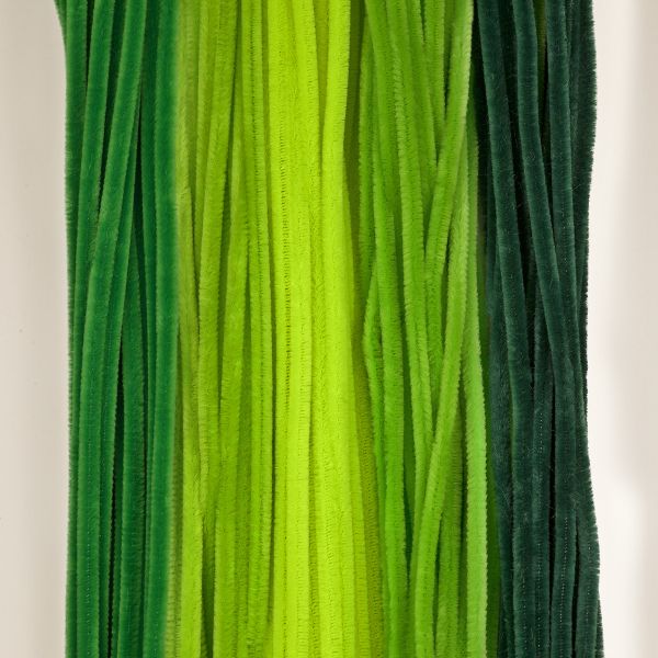 Pfeifenputzer 9x500 mm, grün-Töne, 100 St.