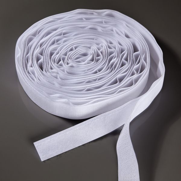 Klettband selbstklebend, 20 mm, 2 m, weiss