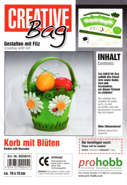 CREATIVE Bag Frühlingskorb mit Blüten