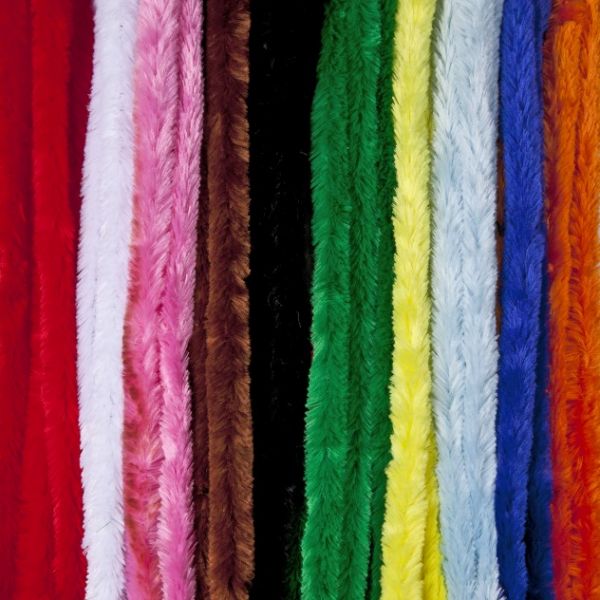 Pfeifenputzer 20x500 mm, 10 Uni-Farben, 50 St.