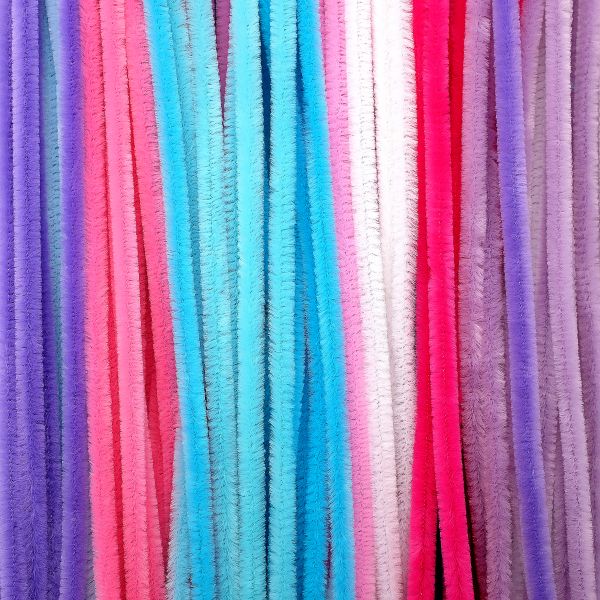 Pfeifenputzer 9x500 mm, 10 Pastell-Farben, 100 St.