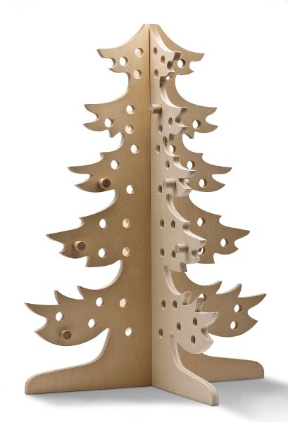 Holz-Weihnachtsbaum 2-teilig, 60 cm