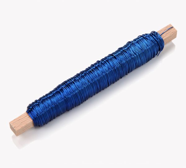 Wickeldraht, 0,50mm, blau, 100g-Wicklung