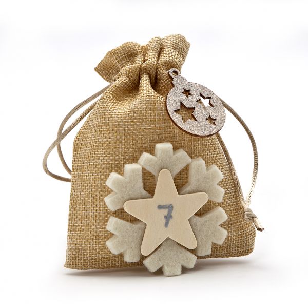 Stoffsäckchen in Jute-Optik, 10x13cm, 12 Stück
