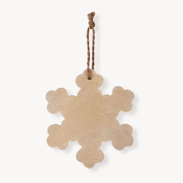 Holz-Anhänger Schneeflocke Ø 8,7 cm, 2 St., SB