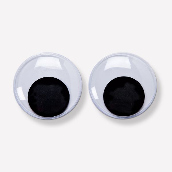 Wackelaugen rund, 5 mm s/w, selbstklebend, 50 Stück