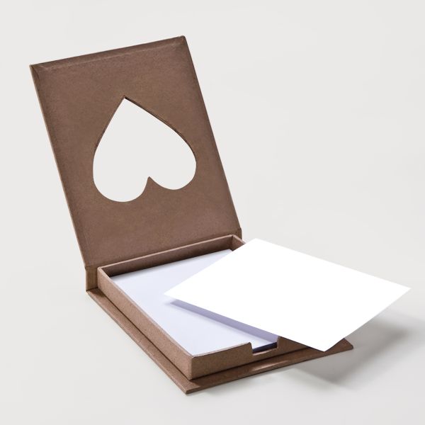 Paper Art Notizzettelbox Herz, Größe A6, mit 50 Blatt
