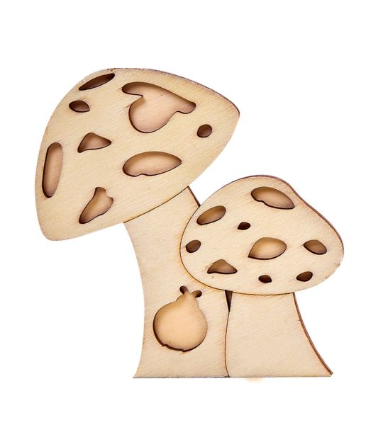 Holz-Stehfigur Pilz, ca. 14 cm