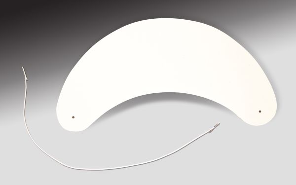 Sonnenschild aus weißem Papier 12x24 cm, 25 Stück mit ca. 30 cm Gummiband