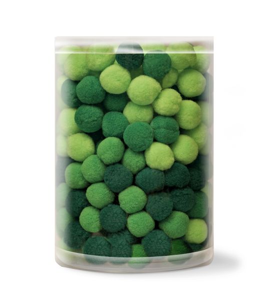 Pompons 20 mm Grün-Töne, 250 Stück