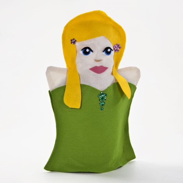 Baumwoll-Handpuppe 19x22,5 cm, natur, 8 Stück