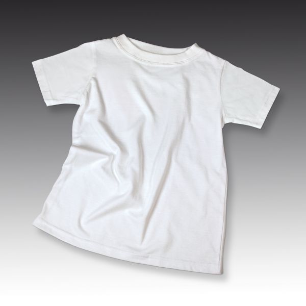 Baumwoll-T-Shirt, Gr.S 122/128, 180g/mý, weiß, 1 St.
