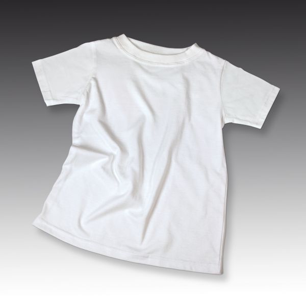 Baumwoll-T-Shirt, Gr.S 122/128, 180g/m², weiß, 1 St.