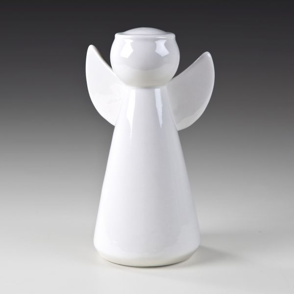Keramik-Engel, glasiert, 8,1x6,6x14,5cm, 2 Stück