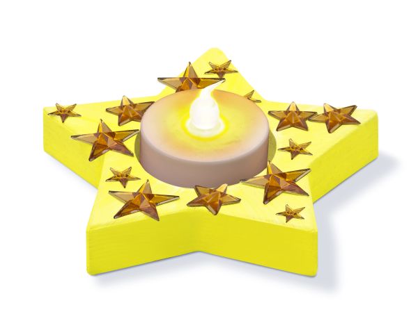 Paper Art Teelichthalter Stern Ø 9x2 cm, 4 Stück