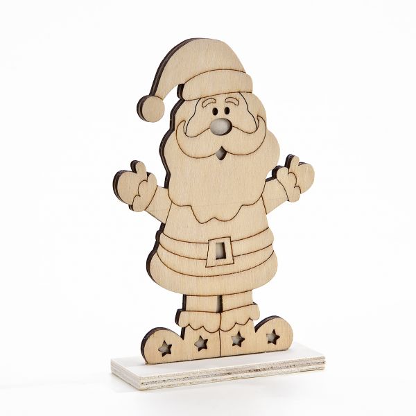 Holz-Stehfigur Weihnachtsmann, ca.15cm