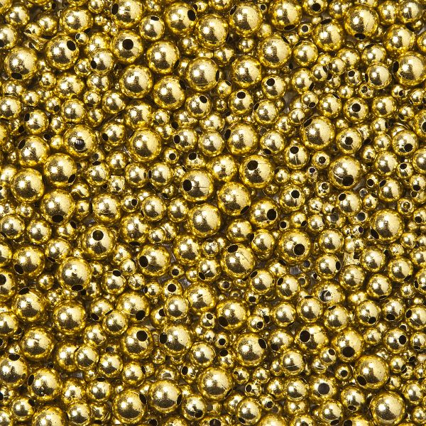 Dekoperlen metallic, 3-8mm, gold, 80g, ca.2.000 Stück